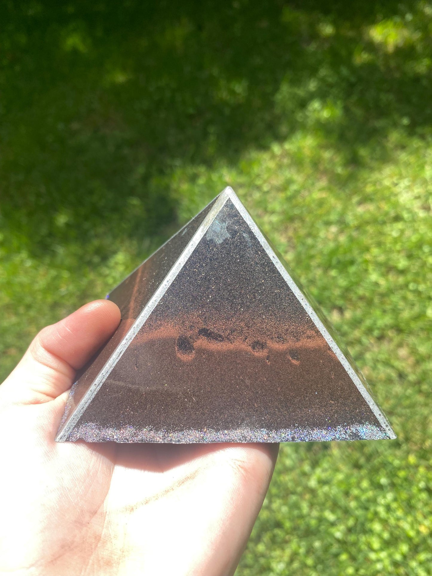 Galactic Desert Orgone Pyramid! Home Protection, 5G Protection, EMF Protection. Elite Shungite. Made With Fluorite