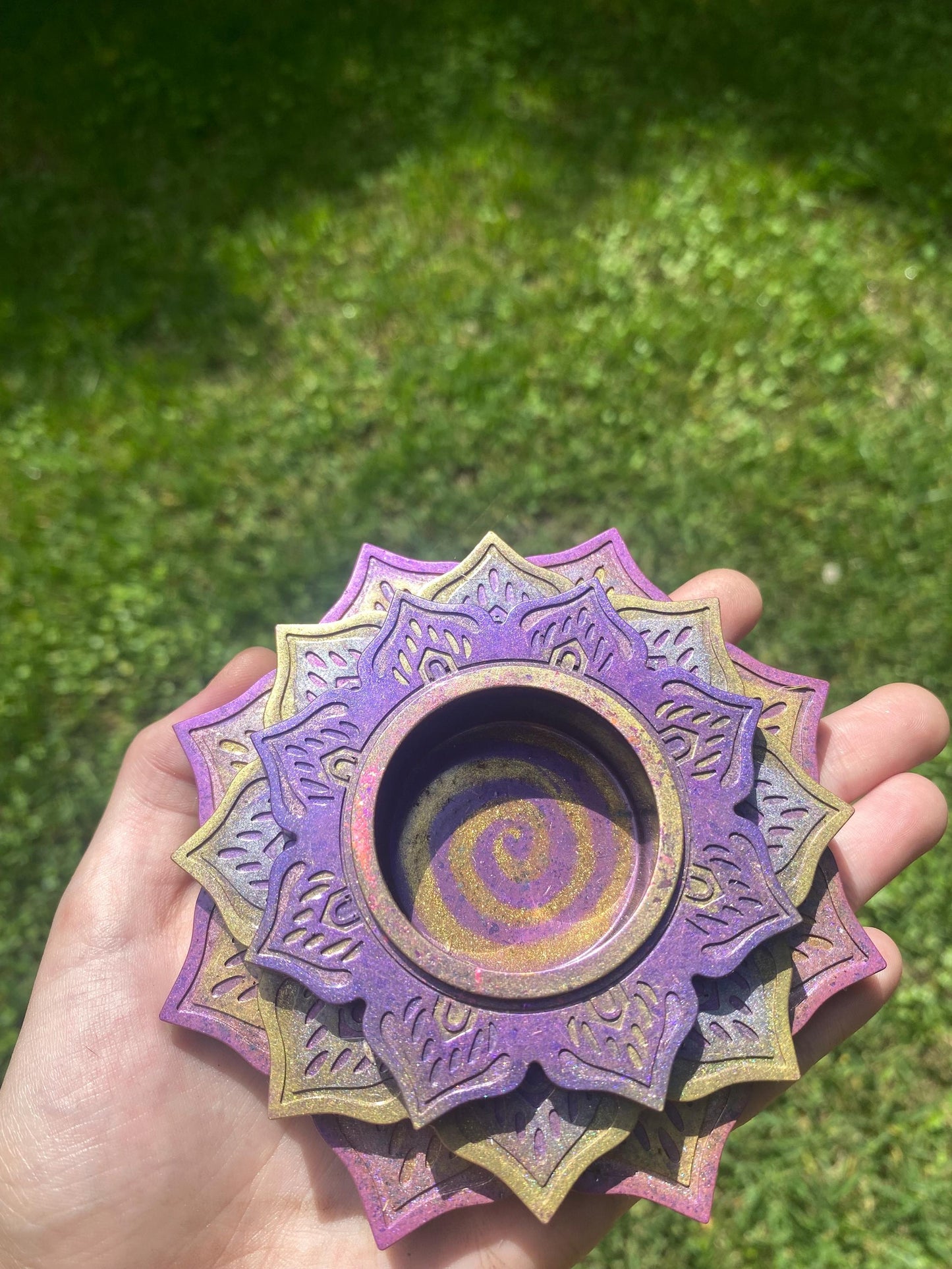 Whimsical Orgone, Candle Holder! Home Protection, 5G Protection, EMF Protection. Elite Shungite. Black Tourmaline. Selenite.