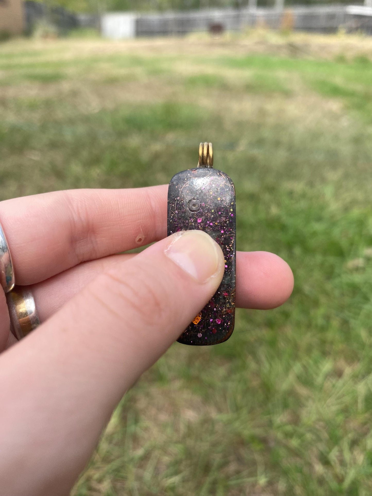 Dragon Orgonite Pendant, Elite Shungite, Selenite, Tensor Ring, Green Aventurine
