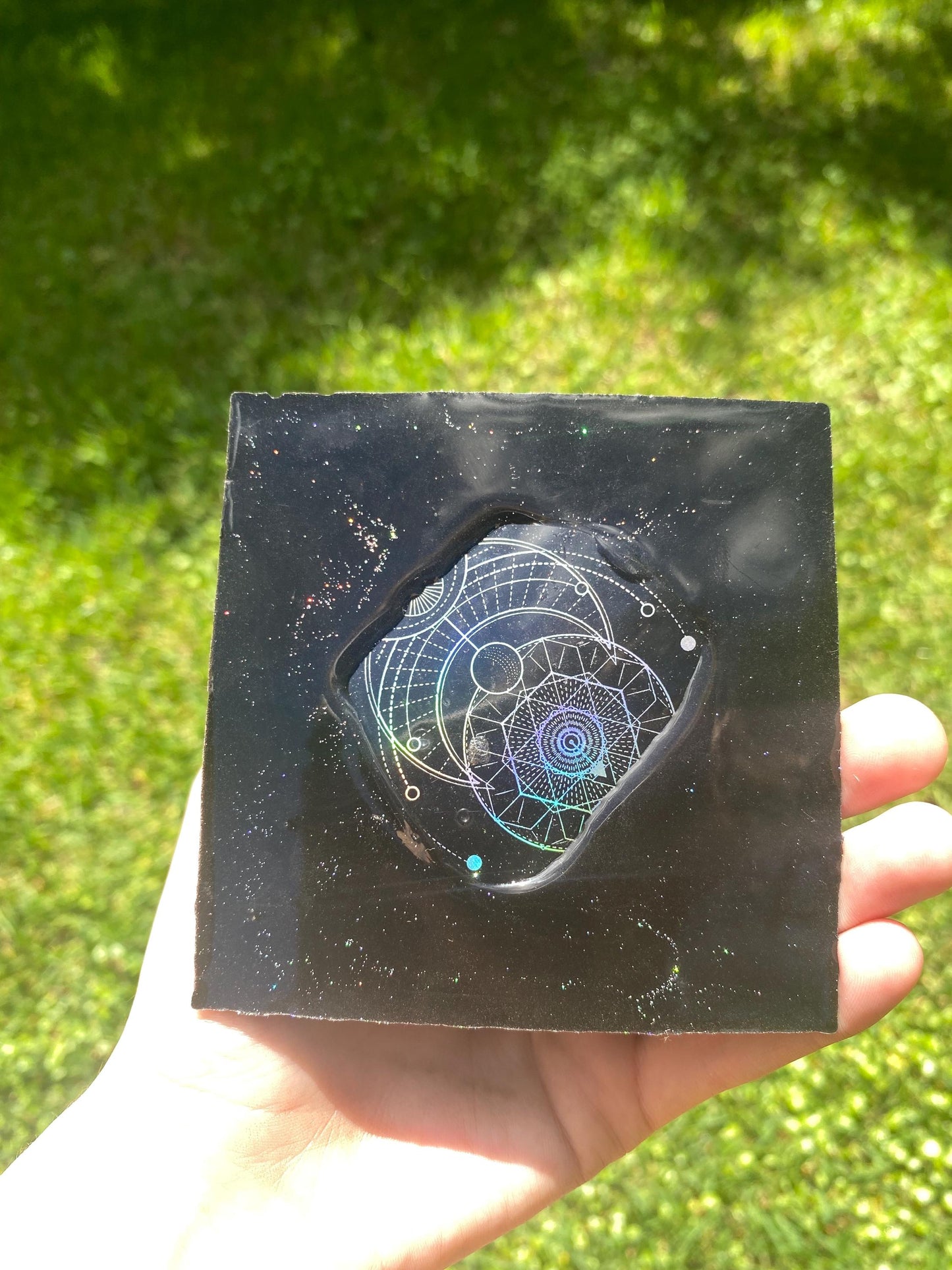 Galactic Desert Orgone Pyramid! Home Protection, 5G Protection, EMF Protection. Elite Shungite. Made With Fluorite