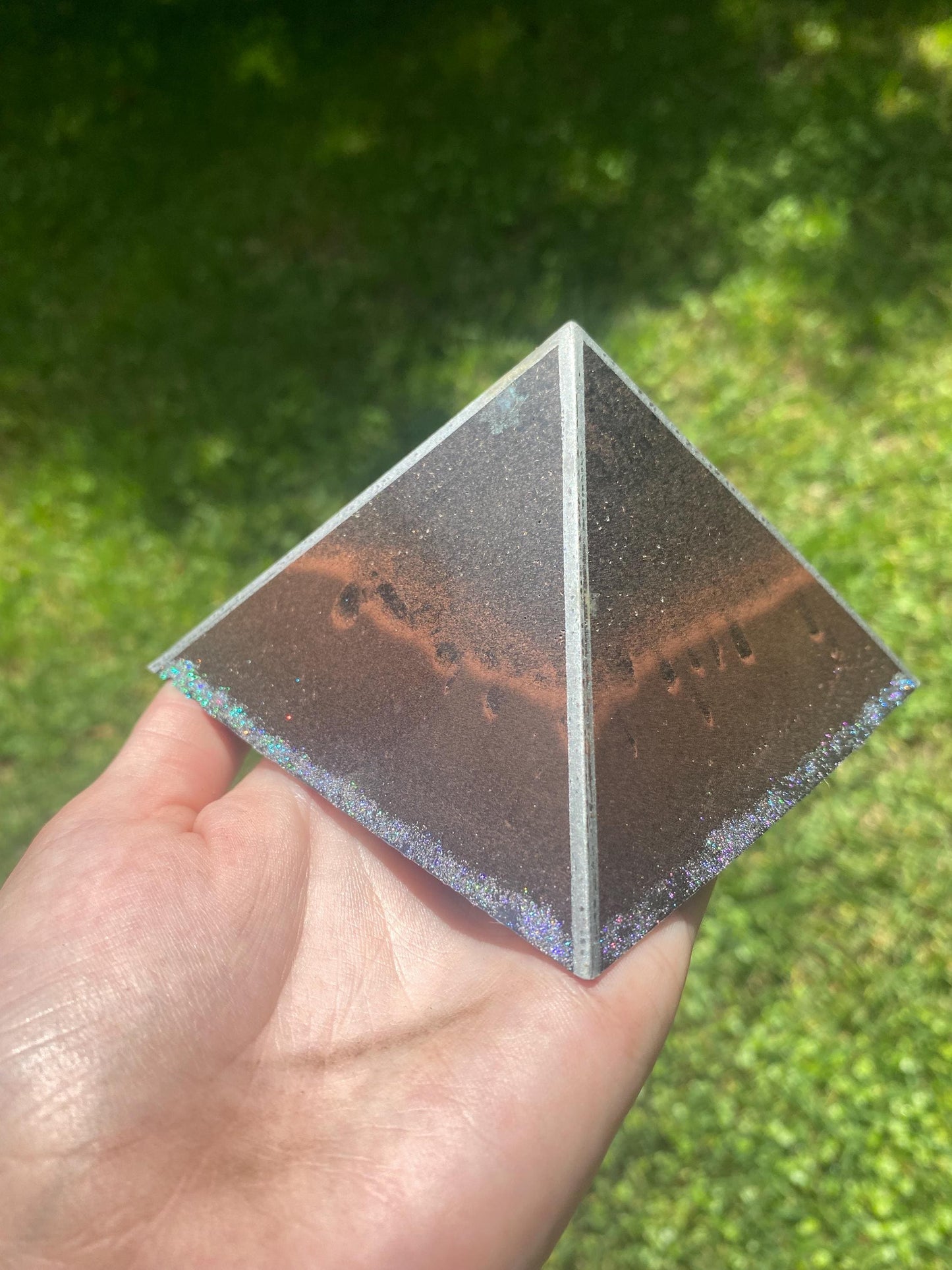 Galactic Desert Orgone Pyramid! Home Protection, 5G Protection, EMF Protection. Elite Shungite. Made With Fluorite