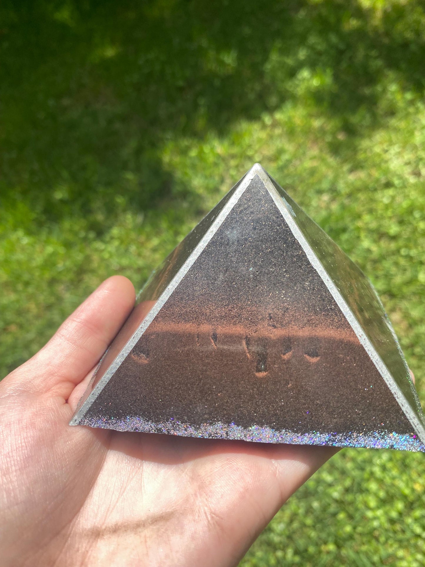 Galactic Desert Orgone Pyramid! Home Protection, 5G Protection, EMF Protection. Elite Shungite. Made With Fluorite
