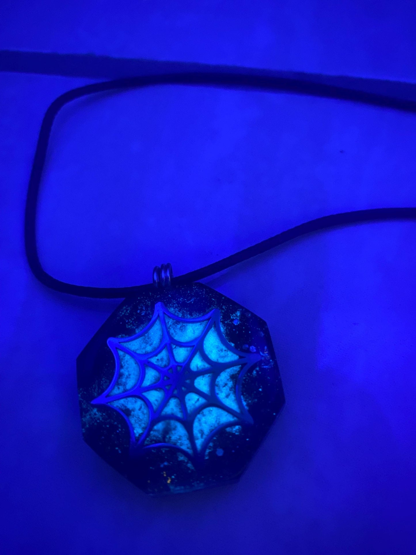 Spider Web, Orgone Pendant Necklace. Made w Elite Shungite, Gold Sheen Obsidian, 24ct Gold and Tensor Ring. Powerful. EMF Protection.