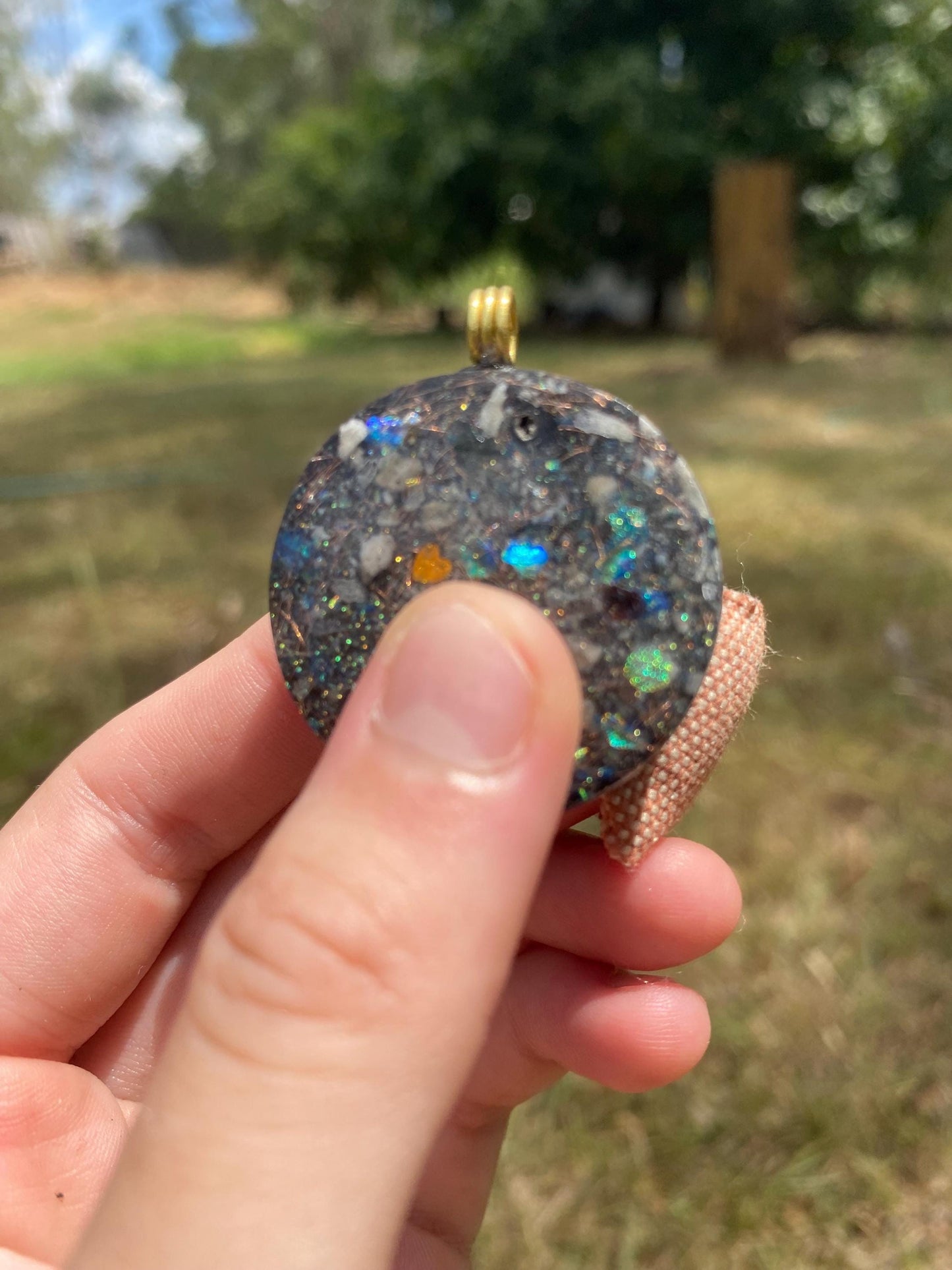 Seed of life. Pendant Necklace. Made w Elite Shungite and Desert Rose. Tensor Ring. Powerful. EMF Protection. 5G Protection.
