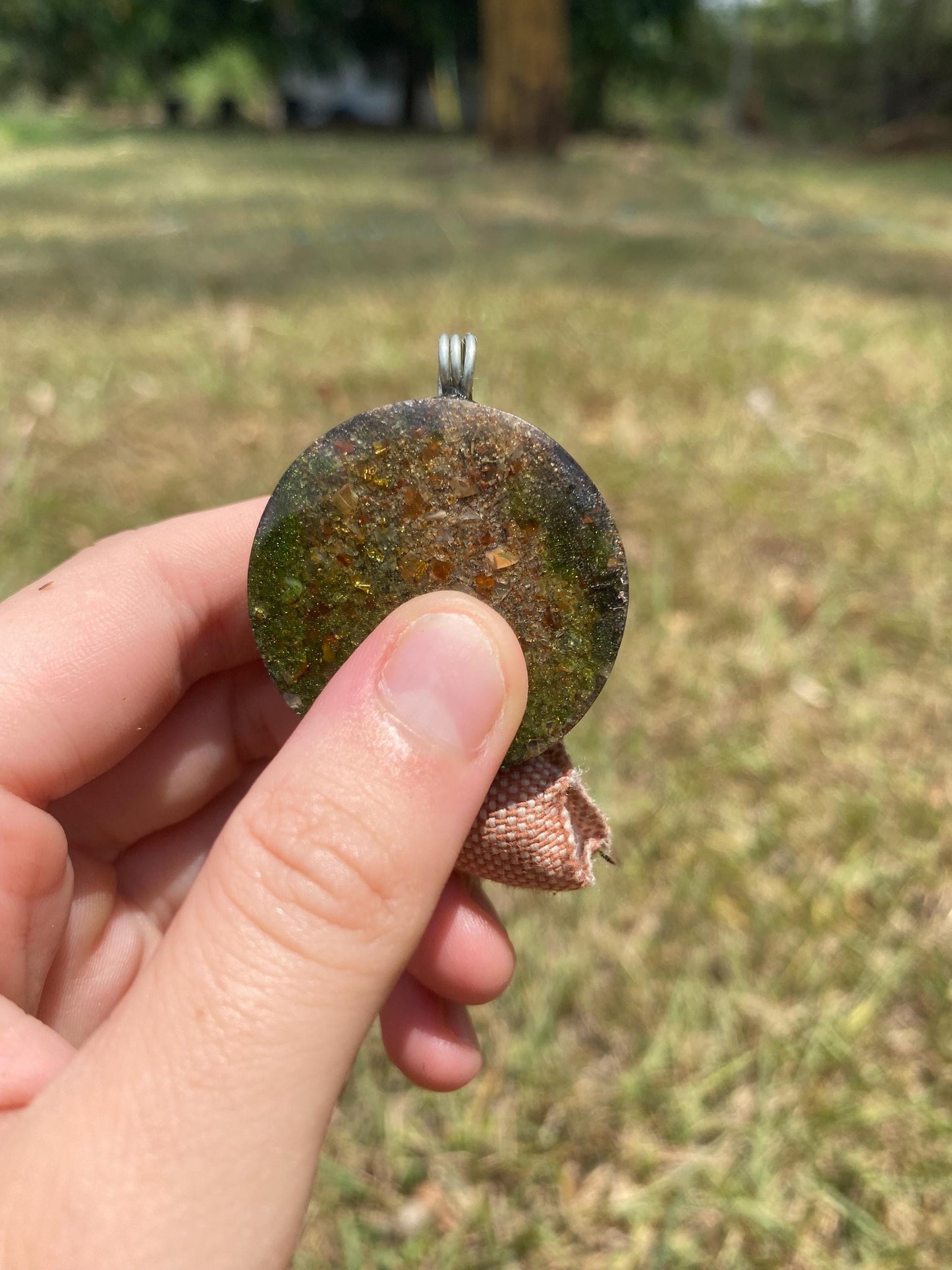 Dragonfly. Orgone Pendant Necklace. TENSOR RING. Elite Shungite, Carnelian, Lichen. 4G and 5G Protection.