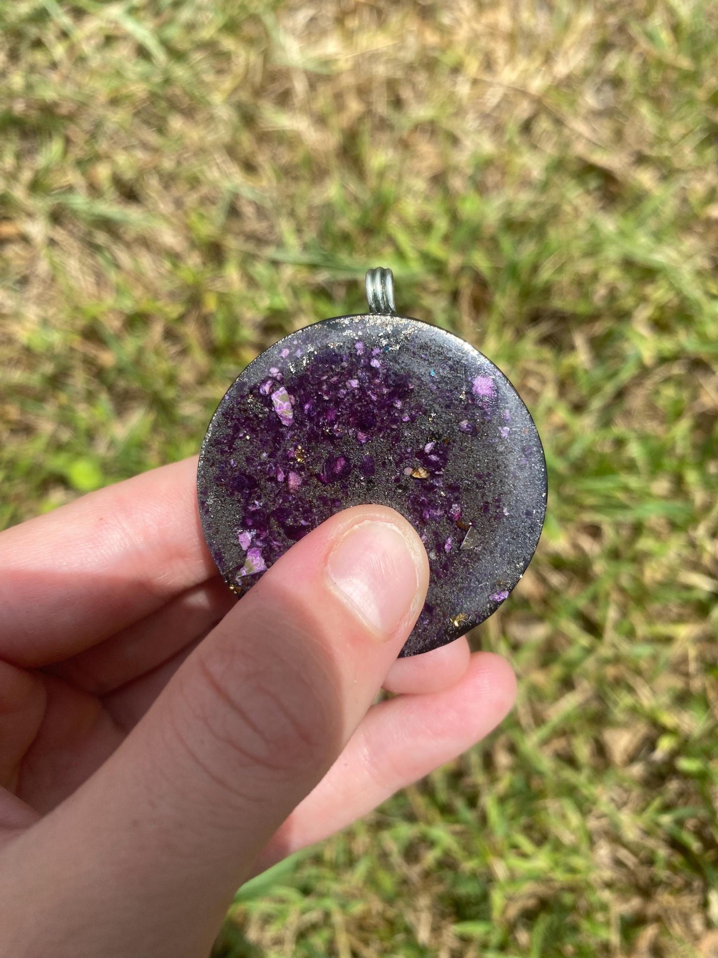 Eye of Horus. Orgone Pendant Necklace. Made w Elite Shungite, Stitchtite & Tensor Ring. Powerful. 5G Protection.