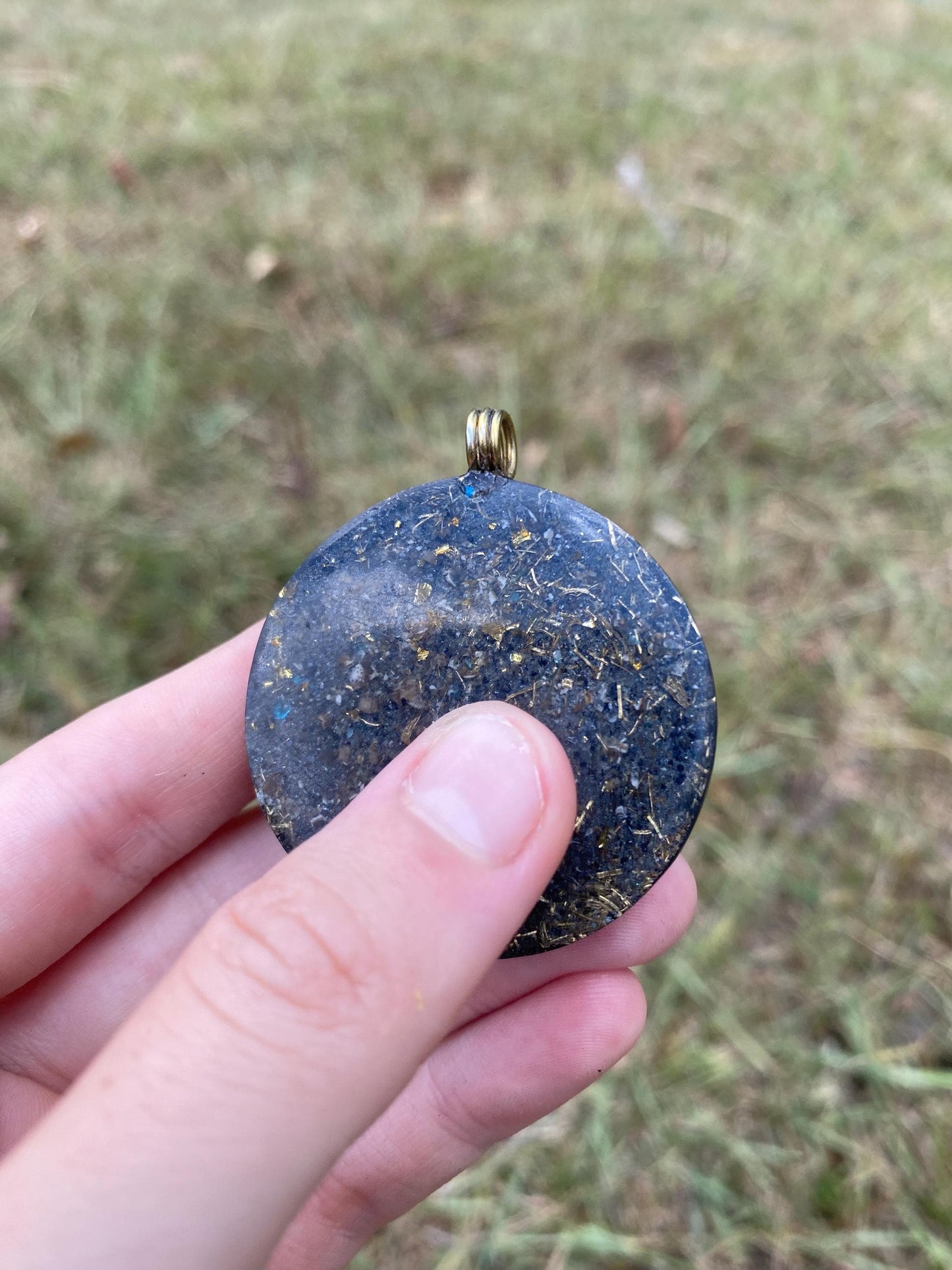 Ganesh, Orgone Pendant Necklace. Made w Elite Shungite, 24ct Gold and Turitella agate . Powerful. EMF Protection. 5G Protection.