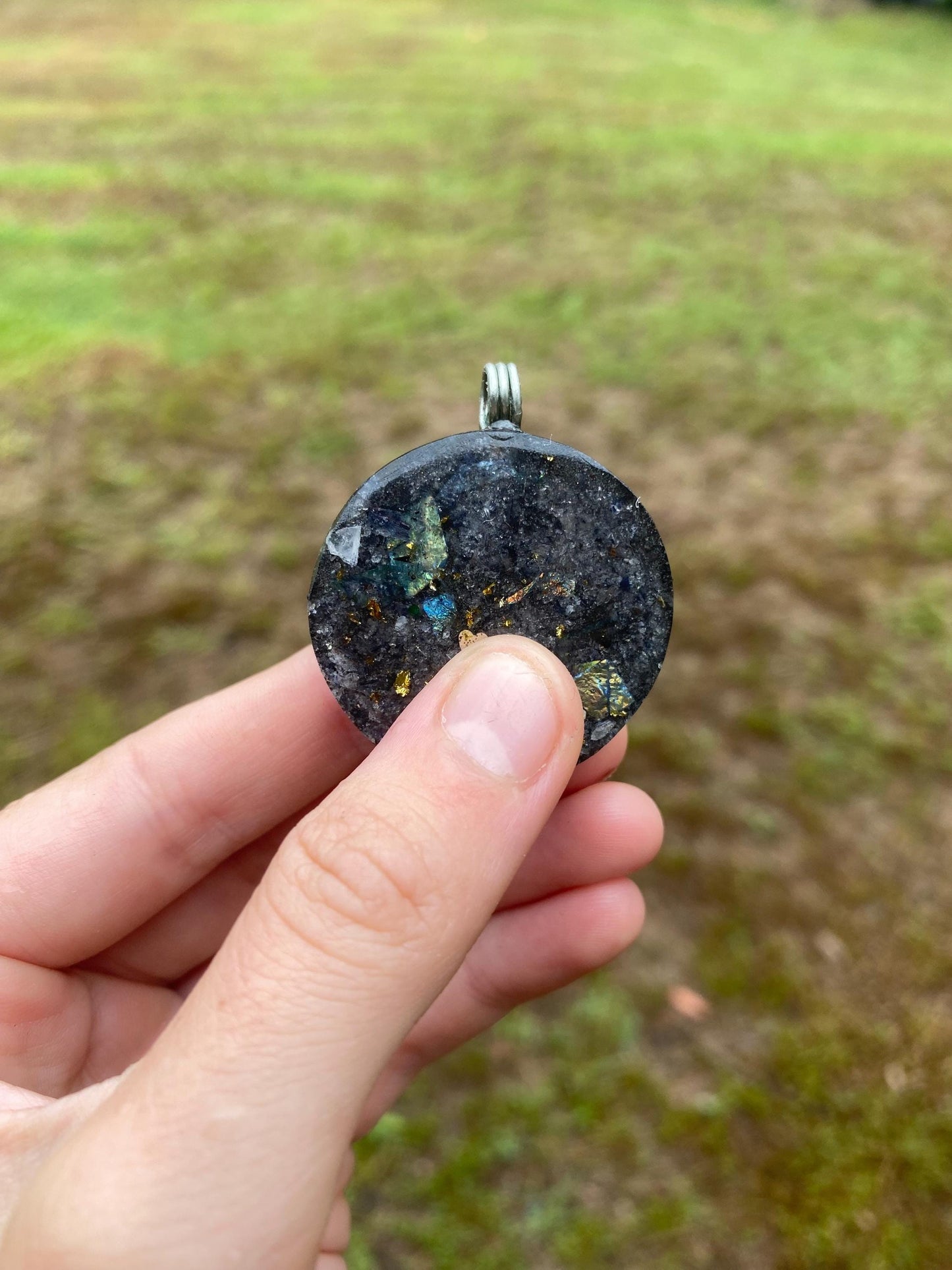 Seahorse, Orgone Pendant Necklace. Made w Elite Shungite, Blue Aventurine & Tensor Ring. Powerful. 5G Protection.