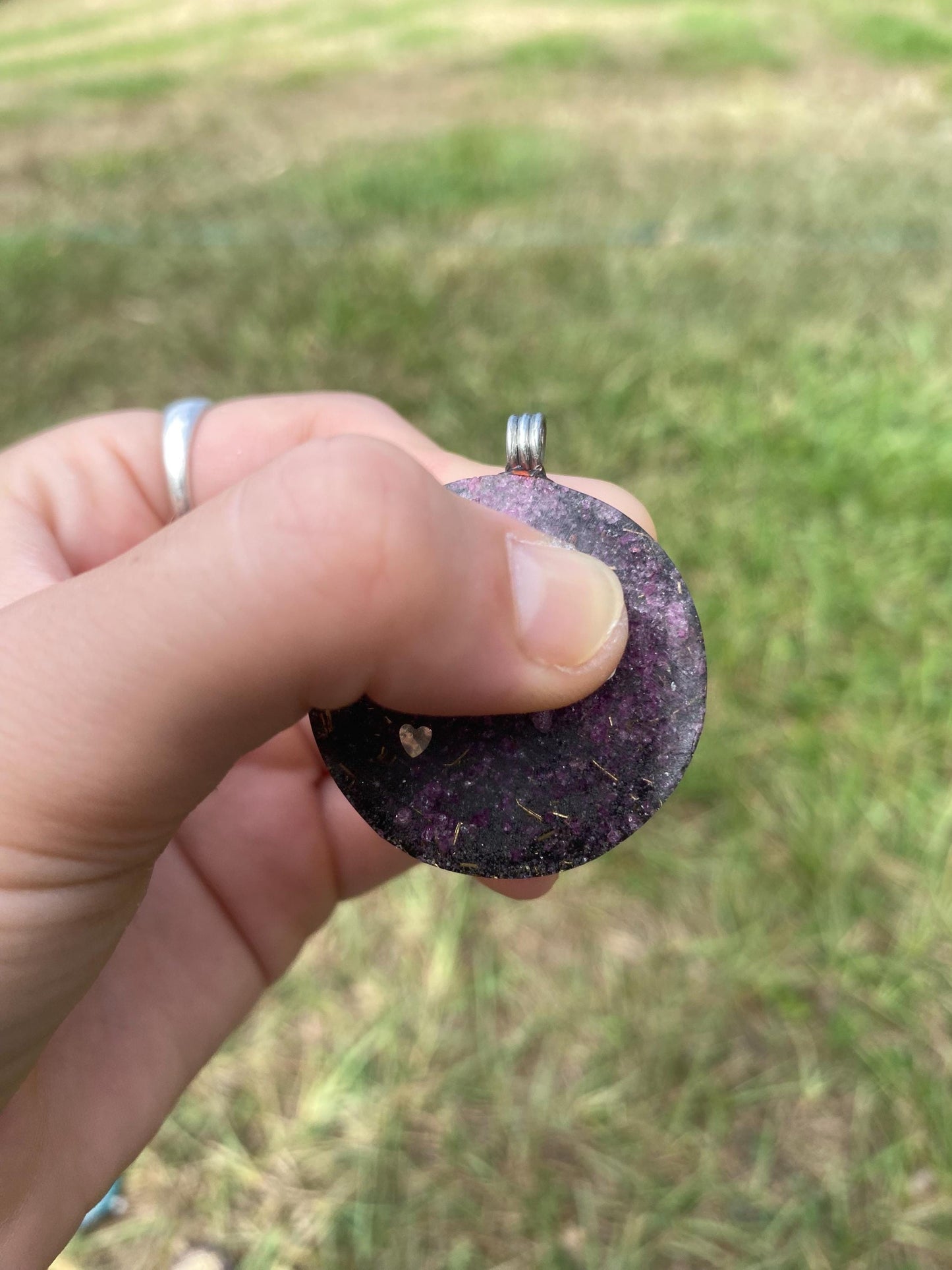 Seed of Life. Orgone Pendant Necklace. Made w Elite Shungite. Ruby. Tensor Ring. Powerful. 5G Protection. Glow in the Dark