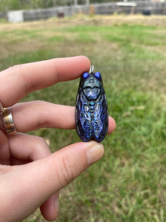 Cicada. Orgone Pendant Necklace. Made w Elite Shungite, Lodestone and Tensor Ring. Powerful. EMF Protection. 5G Protection.