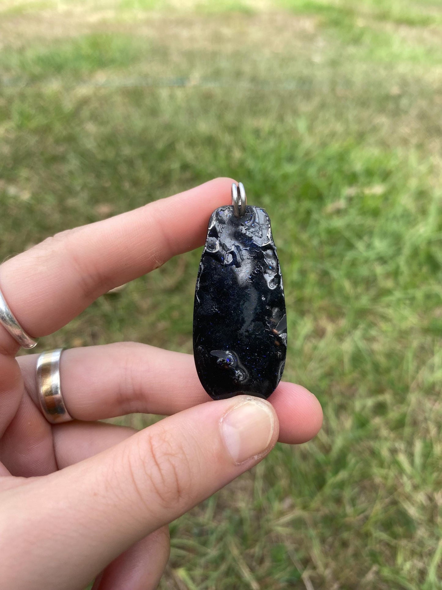 Cicada. Orgone Pendant Necklace. Made w Elite Shungite, Lodestone and Tensor Ring. Powerful. EMF Protection. 5G Protection.